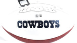 Roger Staubach Autographed Dallas Cowboys Logo Football - Beckett W Hologram
