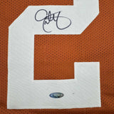 Autographed/Signed Eric Metcalf Texas Orange College Jersey Beckett BAS COA