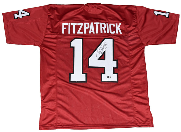 RYAN FITZPATRICK AUTOGRAPHED HARVARD CRIMSON #14 JERSEY BECKETT
