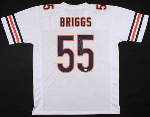 Lance Briggs Signed Bears White Jersey (JSA COA) 7xPro Bowl(2005-2011)Linebacker