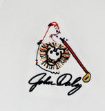 John Daly Authentic Signed Match Worn White Pin High Polo Shirt BAS #BK84743