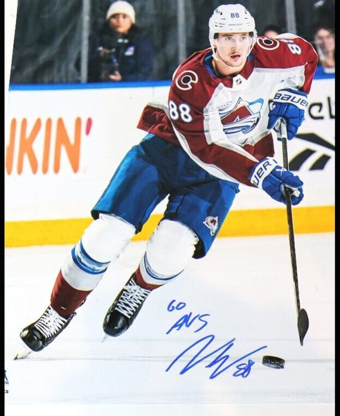 Martin Necas Autographed/Inscribed "GO AVS" 16x20 Photo Colorado Avalanche
