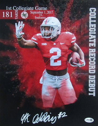 J.K. Dobbins Signed/Autographed 11x14 Photo Ohio State JSA 200813