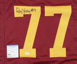 Ron Yary Signed USC Trojan Jersey (PSA COA) Minnesota Viking HOF Offensve Tackle