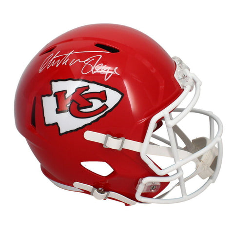 Christian Okoye Autographed Kansas City Chiefs Full Size Speed Helmet Beckett