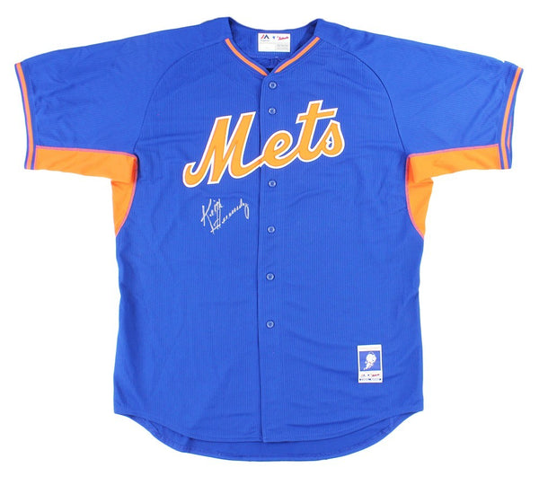 Keith Hernandez Signed New York Mets Majestic Auth Cool Base Blue MLB Jersey