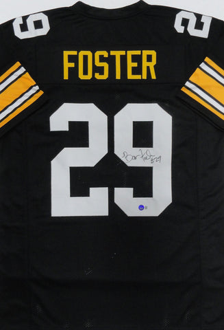 Steelers BARRY FOSTER Signed Custom Replica Black Pittsburgh Jersey AUTO - BAS