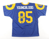 Jack Youngblood Signed Los Angeles Rams Jersey (PSA) 7xPro Bowl Defensive End.