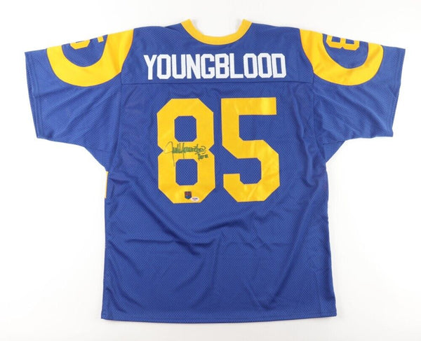 Jack Youngblood Signed Los Angeles Rams Jersey (PSA) 7xPro Bowl Defensive End.