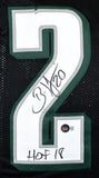 Brian Dawkins Autographed Black Pro Style Jersey w/HOF- Beckett W Hologram