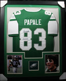 VINCE PAPALE (Eagles green TOWER) Signed Autographed Framed Jersey JSA