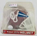 Billy Sims Signed Oklahoma Sooners Mini-Helmet (JSA COA) 1978 Heisman Trophy Bi
