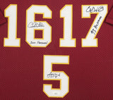 Jameis Winston, Chris Weinke, & Charlie Ward Signed FSU Heismans Framed Jersey