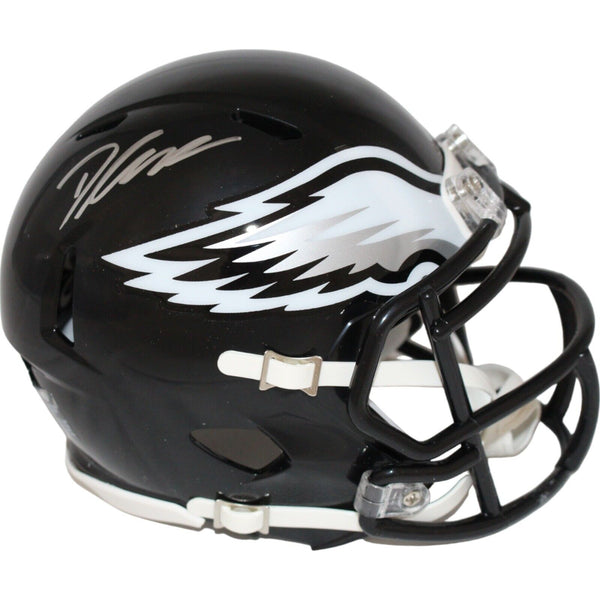 D'Andre Swift Signed Philadelphia Eagles 22 Alt Mini Helmet Beckett 43042