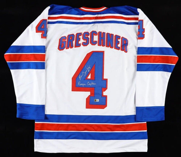 Ron Greschner Signed New York Rangers Jersey