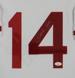 Pete Rose Signed Cincinnati Reds Framed White MLB Jersey