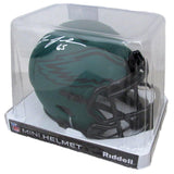Lane Johnson Signed/Autographed Green Rave Mini Helmet Eagles PSA/DNA 193554