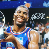 Magic Johnson Signed L.A. Lakers 16x20 Photo (Beckett) 1992 All Star Game MVP