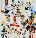 J Rice, R Jackson, R Henderson Signed #2A Team of Dreams 16x23 MLB Print 14 Sigs