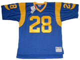 MARSHALL FAULK SIGNED AUTOGRAPHED ST LOUIS RAMS #28 MITCHELL & NESS JERSEY JSA