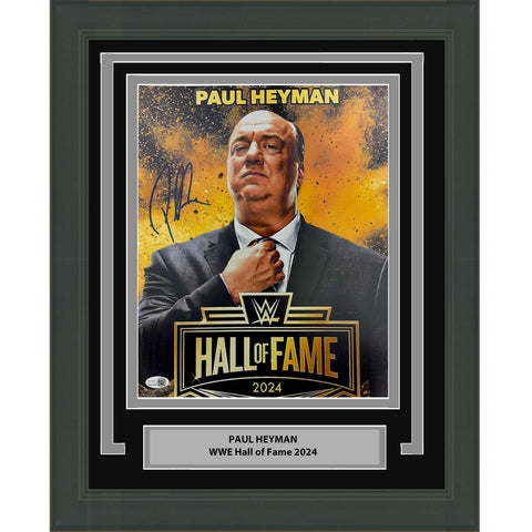 Framed Autographed/Signed Paul Heyman 11x14 WWE Hall of Fame Photo JSA COA