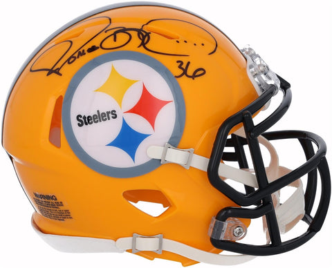 Jerome Bettis Pittsburgh Steelers Autographed Riddell Gold Speed Mini Helmet