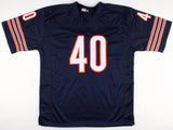 Gale Sayers Signed Bears Jersey (Beckett QR) Kansas Comet / Hall of Famer / RB