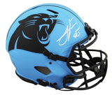 Panthers Julius Peppers Signed Rave Full Size Speed Proline Helmet W/ Case BAS W