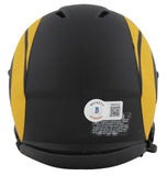 Rams Eric Dickerson "HOF 99" Signed Eclipse Speed Mini Helmet BAS Witnessed