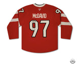 Connor McDavid Auto&Inscr "GW GOAL" Authentic 4 Nations FaceOff Jersey UDA LE 25