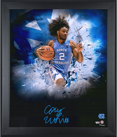 Coby White North Carolina Tar Heels FRMD Signed 20" x 24" In Focus Photograph