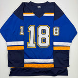 Autographed/Signed Robert Thomas St. Louis Blue Jersey Beckett BAS COA