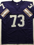 Autographed/Signed RON YARY "HOF 01" Minnesota Purple Football Jersey JSA CO