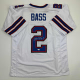 Autographed/Signed Tyler Bass Buffalo White Football Jersey JSA COA