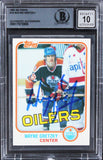 Oilers Wayne Gretzky Authentic Signed 1981 Topps #16 Card Auto 10! BAS Slabbed