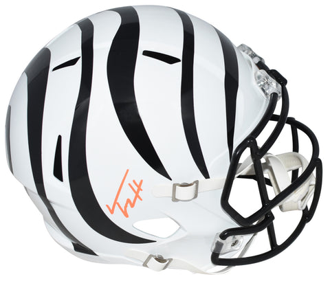 TREY HENDRICKSON SIGNED CINCINNATI BENGALS WHITE FULL SIZE SPEED HELMET BECKETT