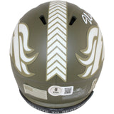 Jonathon Cooper Autographed Denver Broncos 22 STS Mini Helmet Beckett WIT 52791