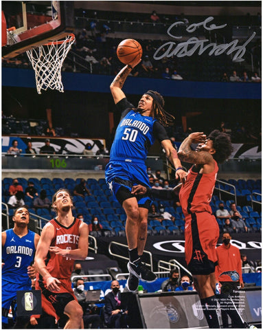 Cole Anthony Orlando Magic Autographed 8" x 10" Dunk in Blue Photograph