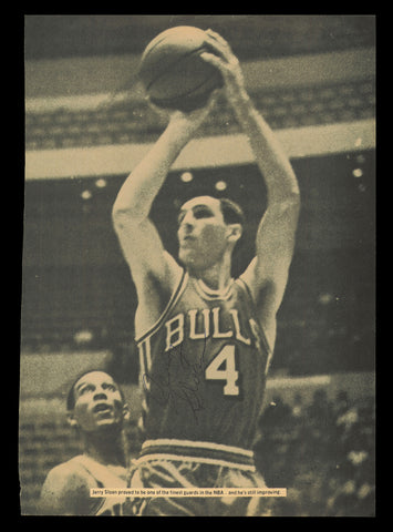 Jerry Sloan Autographed Signed 7.5x11 Magazine Photo Chicago Bulls SKU #237849