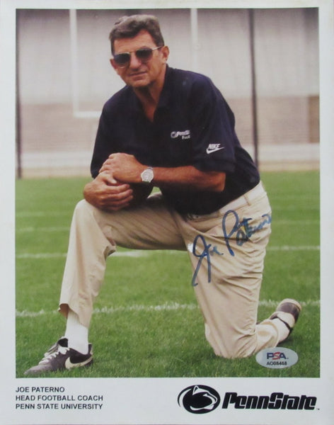 Joe Paterno Signed/Autographed 8x10 Photo Penn State PSA/DNA 192810