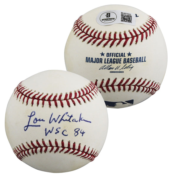 Tigers Lou Whitaker "WSC 84" Authentic Signed Selig OML Baseball BAS #BU87552
