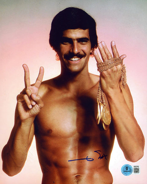 Mark Spitz Summer Olympics Authentic Signed 8x10 Vertical Photo BAS 1