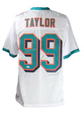 Jason Taylor HOF Signed/Auto Miami Dolphins Custom Football Jersey JSA 166133