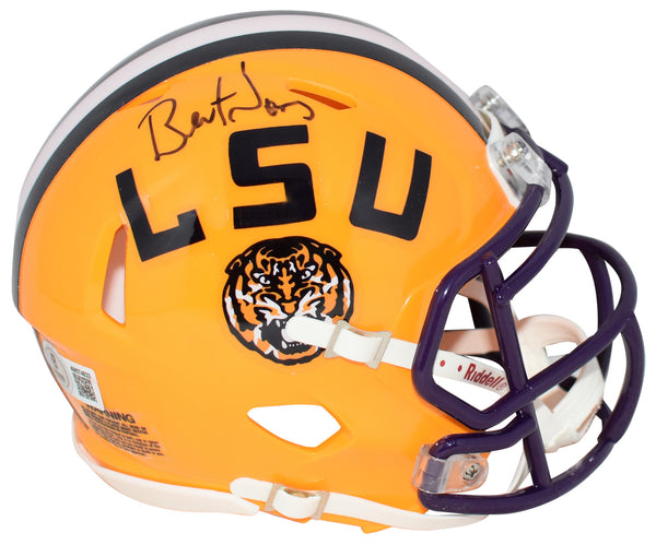BERT JONES AUTOGRAPHED LSU TIGERS SPEED MINI HELMET BECKETT