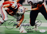Dan Hampton Autographed HOF Bears 8x10 Tackling Patriot Photo- JSA W Auth *Blk