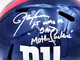 LAWRENCE TAYLOR AUTOGRAPHED GIANTS FULL SIZE HELMET LT WAS BAD MF'ER JSA 228066