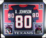 ANDRE JOHNSON (Texans navy SKYLINE) Signed Autographed Framed Jersey Beckett