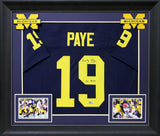 Michigan Kwity Paye "Go Blue" Signed Navy Blue Pro Style Framed Jersey BAS Wit