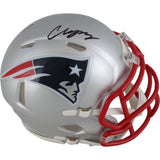 Christian Gonzalez Autographed New England Patriots Mini Helmet Beckett 49134