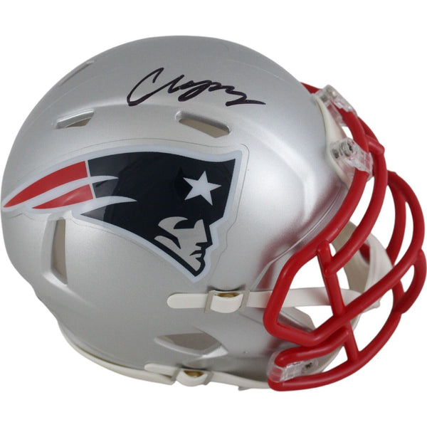 Christian Gonzalez Autographed New England Patriots Mini Helmet Beckett 49134
